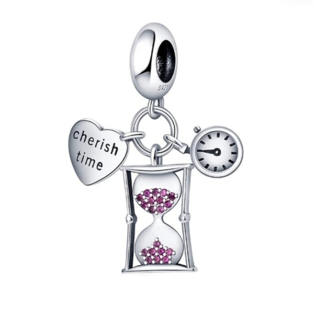 925 Sterling Silver Cherish Time Charm